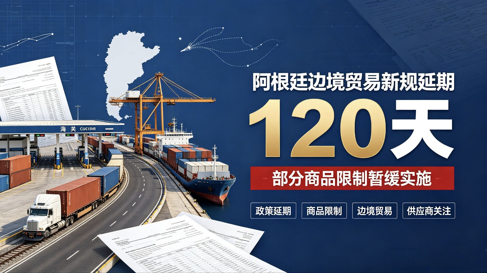 阿根廷边境贸易新规延期120天,部分商品限制暂缓实施-阿根廷商讯